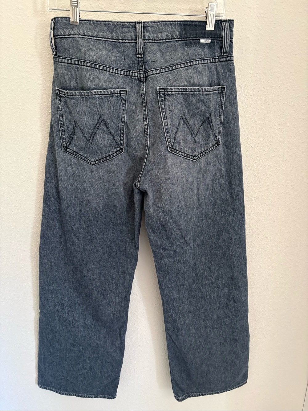 MOTHER Dodger Ankle Wide Leg Jeans - Off The Beaten Path Gray - Picture 6 of 10